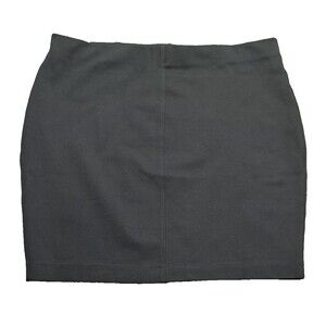 New Express Pull On Ponte Skirt Womens Sz XL Stretch Pencil Elastic Waist Black